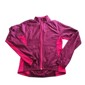 Small Louis Garneau LG‎ Women's Maroon And Pink Cycling Jacket